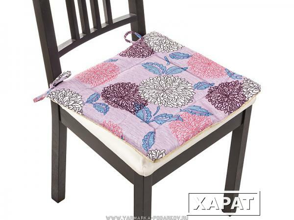 Фото Сиденье для стула астра , цвет фиолетовый, 40х40 см, 100 проц. полиэстер