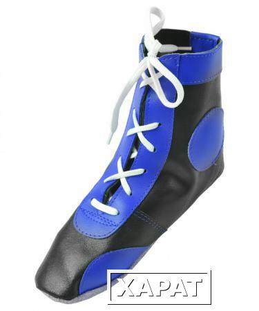Фото Обувь для самбо П кожа синие (10608)