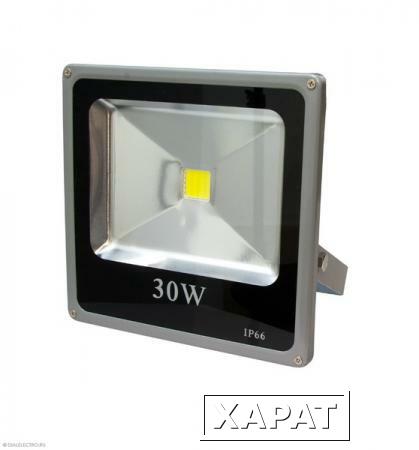 Фото Прожектор квадратный 1LED/30W- желтый 230V серый (IP65) 235*225*60mmм LL-273; 12203