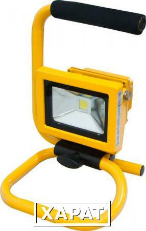 Фото Прожектор квадратный переносной 1LED*10W-белый 230V желтый (IP65) 186*245*151мм ( с ручкой) LL-260; 12155