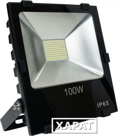 Фото Прожектор светодиодный 2835 SMD 100W 10000LM 6400K AC220V/50Hz 285*250*70mm IP65 черный LL-844; 12977