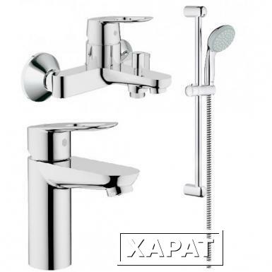 Фото Комплект для ванной комнаты Grohe BauLoop 121827 (3 в 1) | интернет-магазин сантехники Santehmag.ru