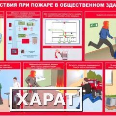 Фото Комплект плакатов "Умей действовать при пожаре"