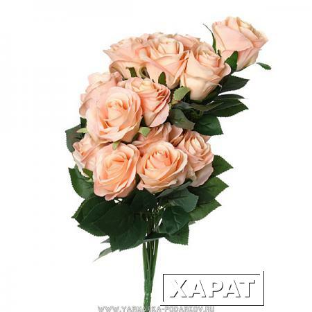 Фото Искусственный цветок букет роз длина 50 см.