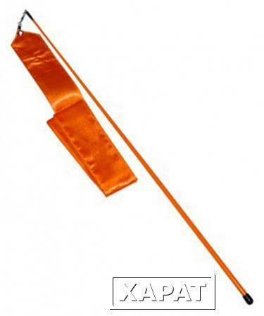 Фото Лента для художественной гимнастики 6м, с палочкой 56 см, АВ228, оранжевый (117630)