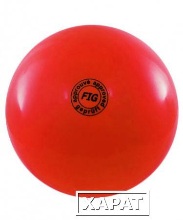 Фото Мяч для художественной гимнастики 19см 400г, красный, АВ2801 (7885)