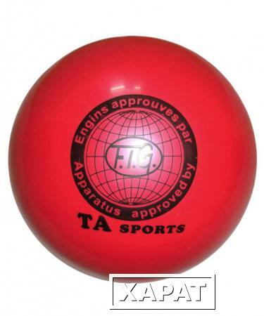 Фото Мяч для художественной гимнастики 19см 400г, красный, T8 (9178)