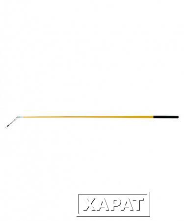 Фото Палочка 56 см с карабином для ленты для художественной гимнастики, желтый (АВ215) (4627)
