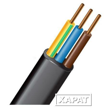 Фото Силовой кабель ВВГнг(А) 3х1.5 (N, PE) однопроволочный -0.660 плоский|PLNG2030105140000000 Nexans