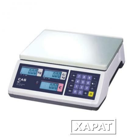 Фото Весы торговые CAS ER JR-15CB (0,04-15 кг), дискретность 5 г, платформа 340х255 мм, без стойки