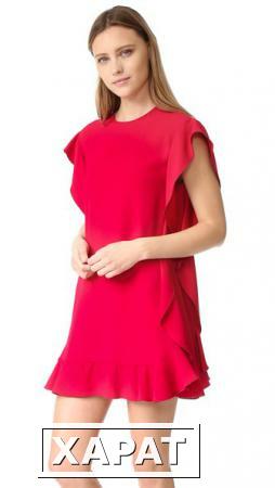 Фото RED Valentino Платье с оборками из крепа