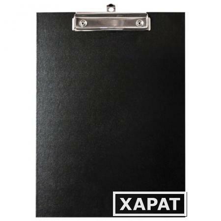 Фото Доска-планшет ERICH KRAUSE "Standard", с верхним прижимом, 22,7х31,5 см, картон/бумвинил, черная