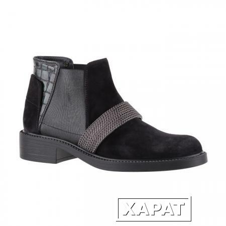 Фото FABI Модные черные ботинки из кожи от бренда FABI