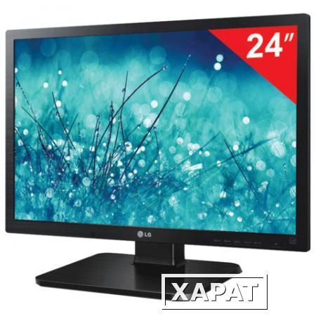 Фото Монитор LED 24" (61см) LG IPS, 16:10, DVI, D-Sub, USB, 250 cd, 1920x1200, 5 ms, черный