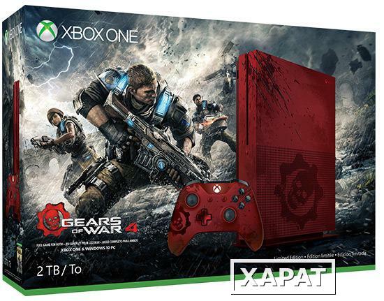 Фото Microsoft Игровая приставка Microsoft Xbox One S 2TB + Видеоигра Gears of War 4 Limited Edition