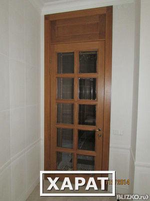 Фото Межкомнатная дверь покрытые шпоном бука Берест со стеклом коричневый