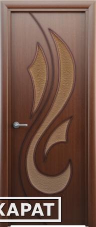 Фото Межкомнатная шпонированная дверь "Орхидея", остекленная