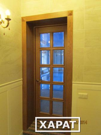 Фото Межкомнатная дверь покрытые шпоном ясеня Берест со стеклом коричневый