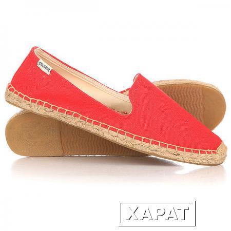 Фото Слипоны женские Soludos Smoking Slipper Linen Coral