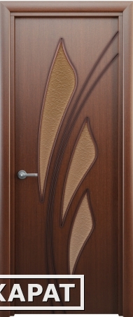 Фото Межкомнатная шпонированная дверь "Ландыш", остекленная