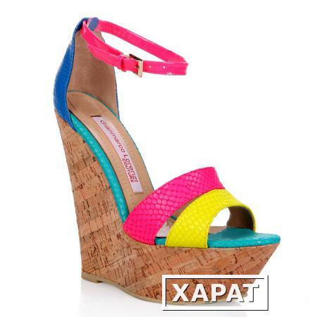 Фото Современные женщины обуви торговли одной европейской и американской моды простой конфеты цвет Супер высокие платформы сандалии Женская обувь