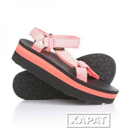 Фото Сандалии женские Teva Flatform Universal Candy Stripe Coral