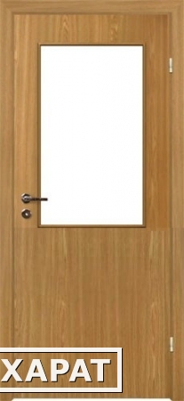 Фото Дверь ламинированная финская "Эконом" под стекло 50% (белая, дуб, бук, вишня, ит. орех, мил. орех)