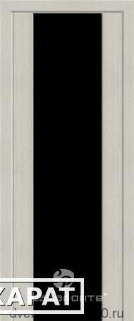 Фото Межкомнатная дверь CASAPORTE экошпон Сан-Ремо 01 черное стекло "триплекс"