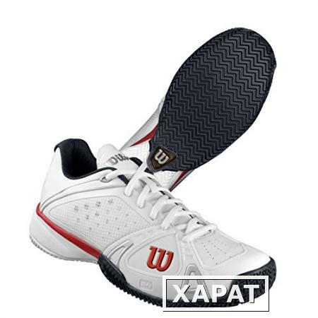 Фото Wilson Men`s Rush Pro CC Tennis Shoes White and Red