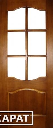 Фото Шпонированная филенчатая дверь из массива сосны Наполеон