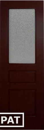 Фото Межкомнатная шпонированная дверь "Марсель-3", шпон fine line венге. Полотно под стекло.