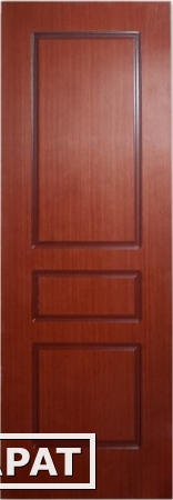 Фото Межкомнатная шпонированная дверь "Марсель-3", шпон fine line красное дерево. Полотно глухое.