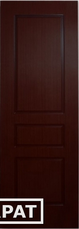Фото Межкомнатная шпонированная дверь "Марсель-3", шпон fine line венге. Полотно глухое.