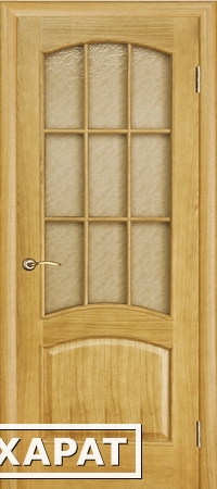 Фото Межкомнатная филенчатая дверь, фанерованная шпоном дуба, модель Капри