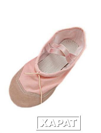 Фото Pink Soft Fabric Dancing Ballet Ladies' Shoes Size 8.5