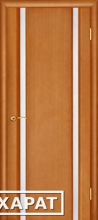 Фото Ульяновская межкомнатная дверь Техно-2 светлый анегри остекленная