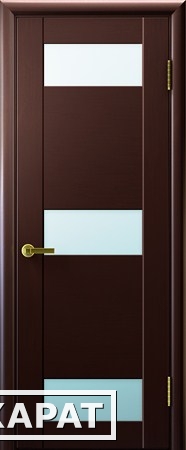 Фото Ульяновская межкомнатная дверь Нео-3 венге со стеклом белый триплекс