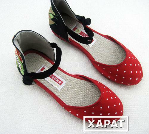 Фото Туфли Small garden blessing card embroidered shoes 227