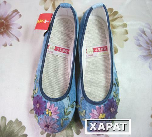 Фото Туфли Small garden blessing card embroidered shoes A603/1 A603-1