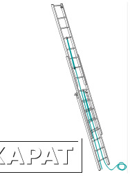 Фото Лестница трехсекционная, выдвигаемая тросом ЛТВ-Т-3