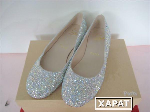 Фото Силья линейки обувь низко кристалл с AB цвет алмаза Свадебная обувь большой обуви