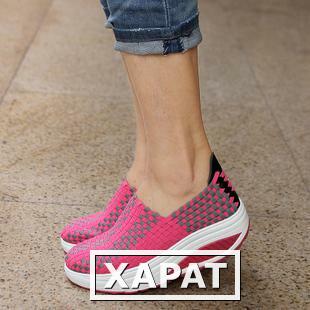 Фото Новые трясти обувь женская обувь платформы Обувь спортивная обувь терять вес увеличивает здоровье вязание обуви тенденции