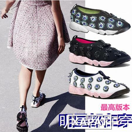Фото 2015 новые Dior Осенняя звезда взрывы кожа Женская обувь с сетки досуг цветок спортивная обувь для бега