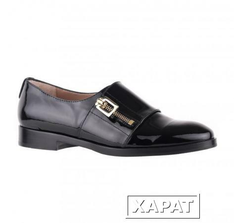 Фото NURSACE Стильные лаковые черные туфли с замком-молнией от бренда NURSACE