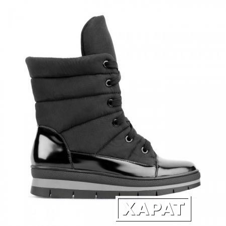 Фото CORSOCOMO Высокие ботинки на шнуровке черного цвета