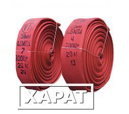 Фото Пожарные рукава напорные Латексированные "Латекс", шланги красного цвета с гидроизоляционным слоем из латекса Напорные 1.6 мпа