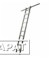 Фото Лестница приставная, 6 ступенек, с одной парой крюков МОЛОТОВЪ