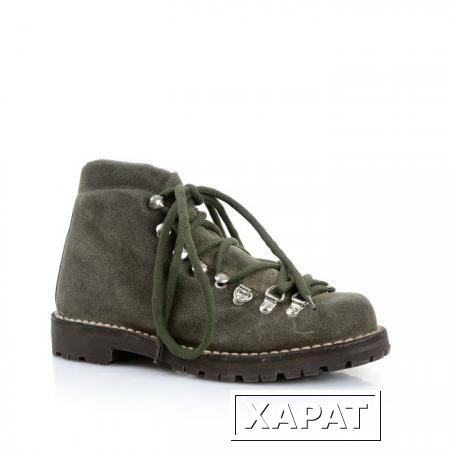 Фото ANDREA VENTURA Демисезонные ботинки из темно-зеленой замши от бренда Andrea Ventura
