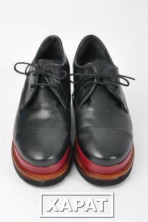 Фото Unlace Ботинки кожаные Анлак 56042/1015/чёрный/бордовый/37 Черный/бордовый