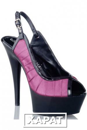 Фото Electric Lingerie Magnolia, Черно-розовые туфли с нежными складками - Размер 36